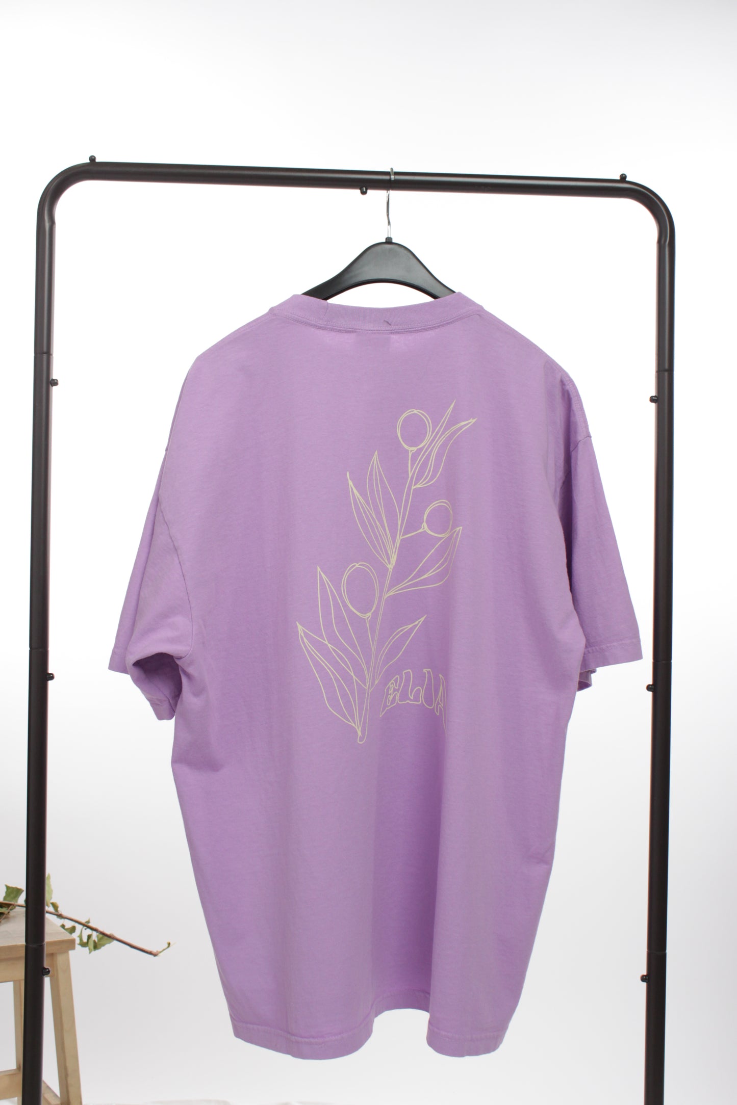 Elia Street Branch Embroidered T (Lavender)