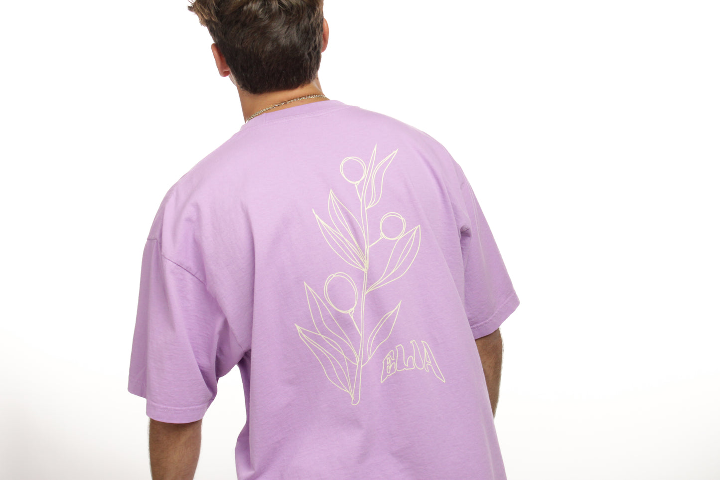 Elia Street Branch Embroidered T (Lavender)