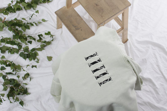 The Columns of Elia Hoodie (Off-White with a Mint undertone)