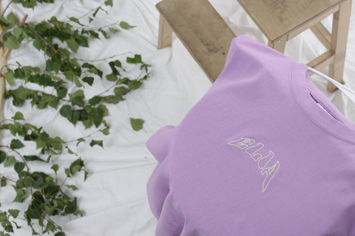 Elia Street Branch Embroidered T (Lavender)